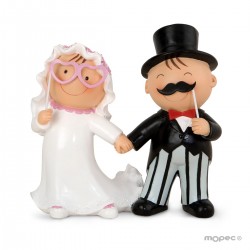 Figura de tarta boda pit & pita con photocall