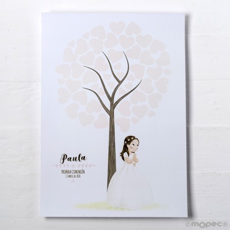 Lámina de firmas niña comunión