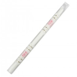 Cirio de bautizo rosa en caja de presentación pvc 48x1 7cm