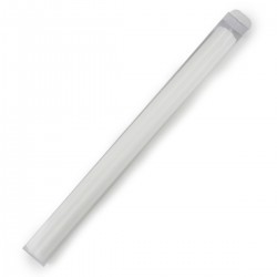 Cirio de bautizo blanco ananalado presentado en caja