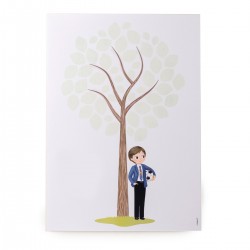 Lámina para firmas niño comunión con pelota