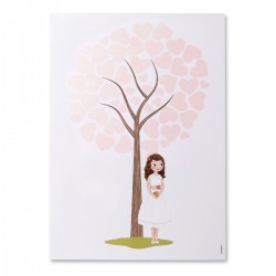 Lámina para firmas niña comunión con vestido corto