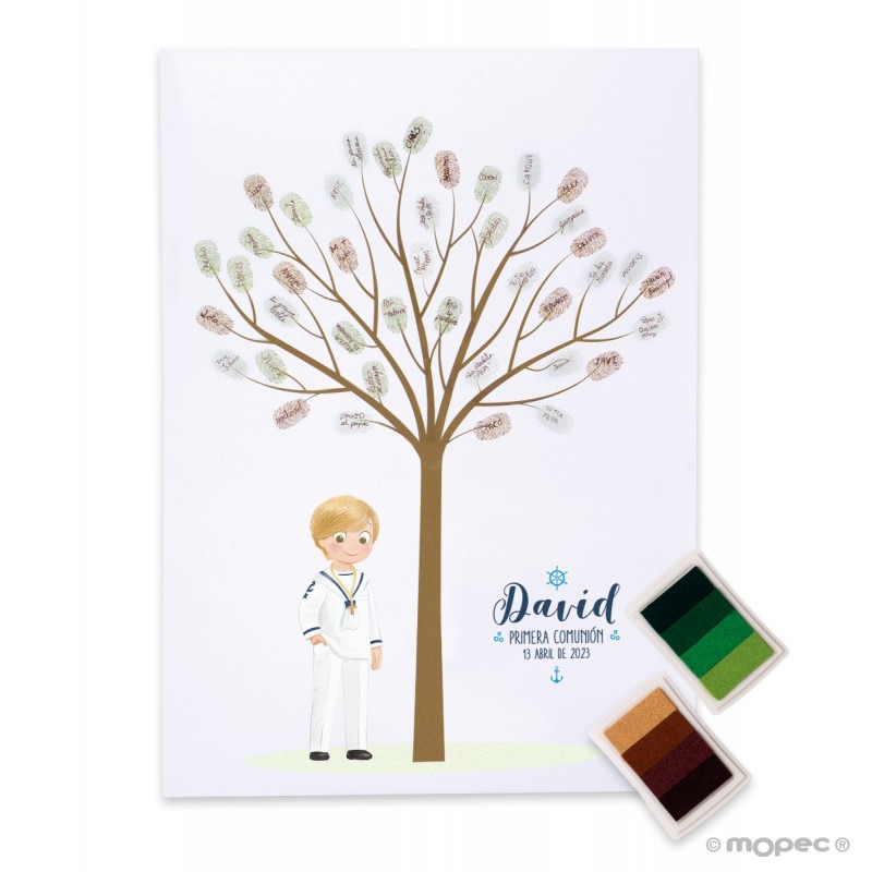 Lámina para firmas comunión niño marinero 29 5x42cm