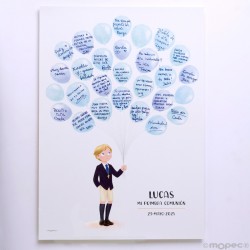 Lámina para firmas niño comunión