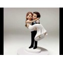 Figura de tarta boda novia en brazos