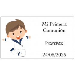 Plantilla para bidón personalizado comunión niño