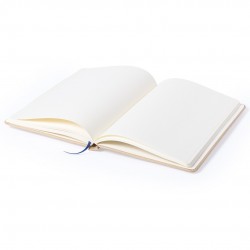 Libreta personalizada con nombre de invitada y bolígrafo en bolsa de organza