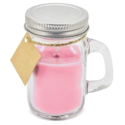 Vela aromática personalizada con adhesivo niña comunión con nombre y fecha