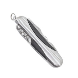 Navaja presentada en acetato personalizado con adhesivo transparente