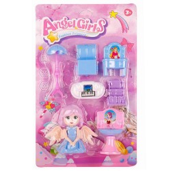 Muñeca pequeña angel con accesorios