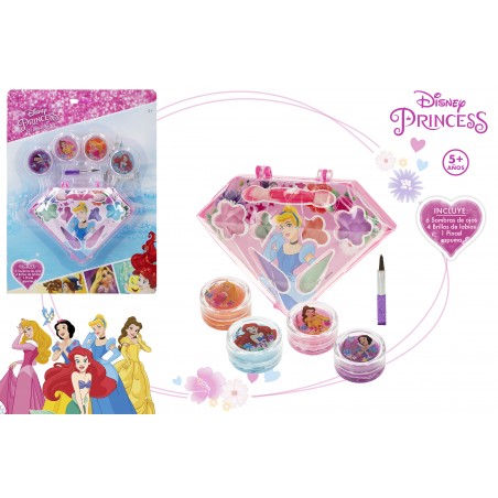 Set de maquillaje princesas disney con brillos de labios
