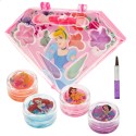 Set de maquillaje princesas disney con brillos de labios