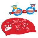 Gafas super wings con gorro de baño infantil