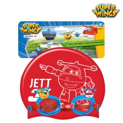 Gafas super wings con gorro de baño infantil