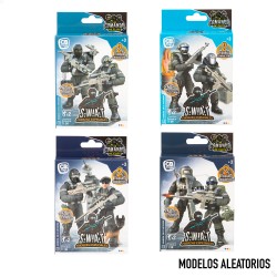 Set montaje dos figuras articuladas policias