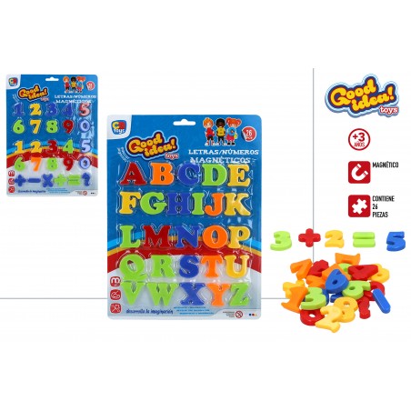 Letras y números magnéticos surtidos