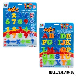 Letras y números magnéticos surtidos
