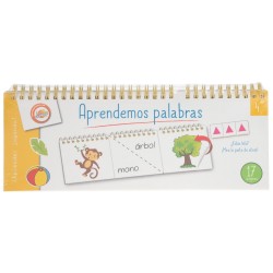 Libro educativo para aprender a contar palabras y la hora