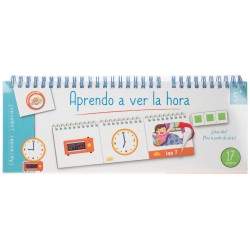 Libro educativo para aprender a contar palabras y la hora