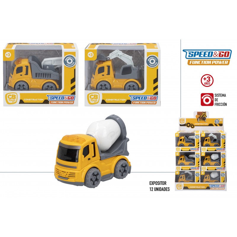 Camión de construcción con sistema de fricción