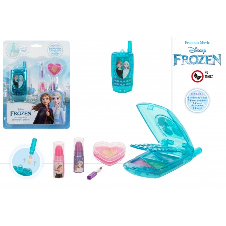 Set de maquillaje frozen con forma de teléfono