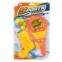 Pistola de bolas y juego de ping pong