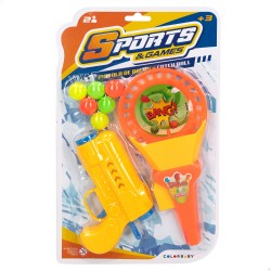 Pistola de bolas y juego de ping pong