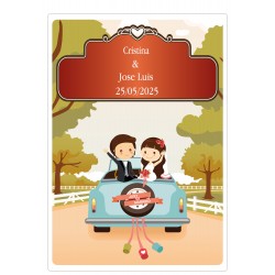 Plantilla para bolsa diseño boda personalizada