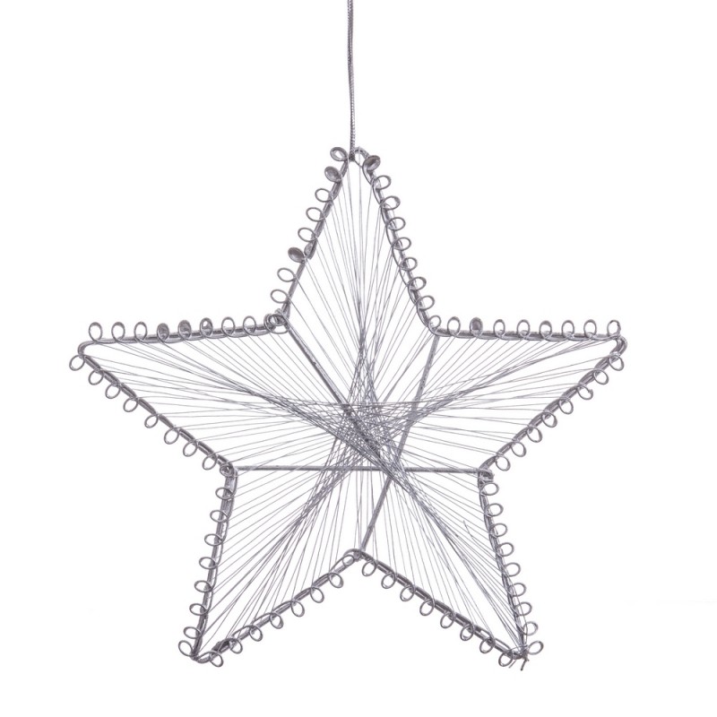 Adornos para la navidad en forma de estrella metálica