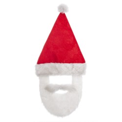 Gorro de navidad rojo y con barba