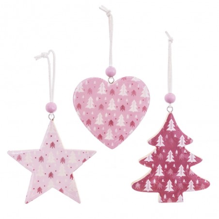 Decoraciones navidad de madera para colgar