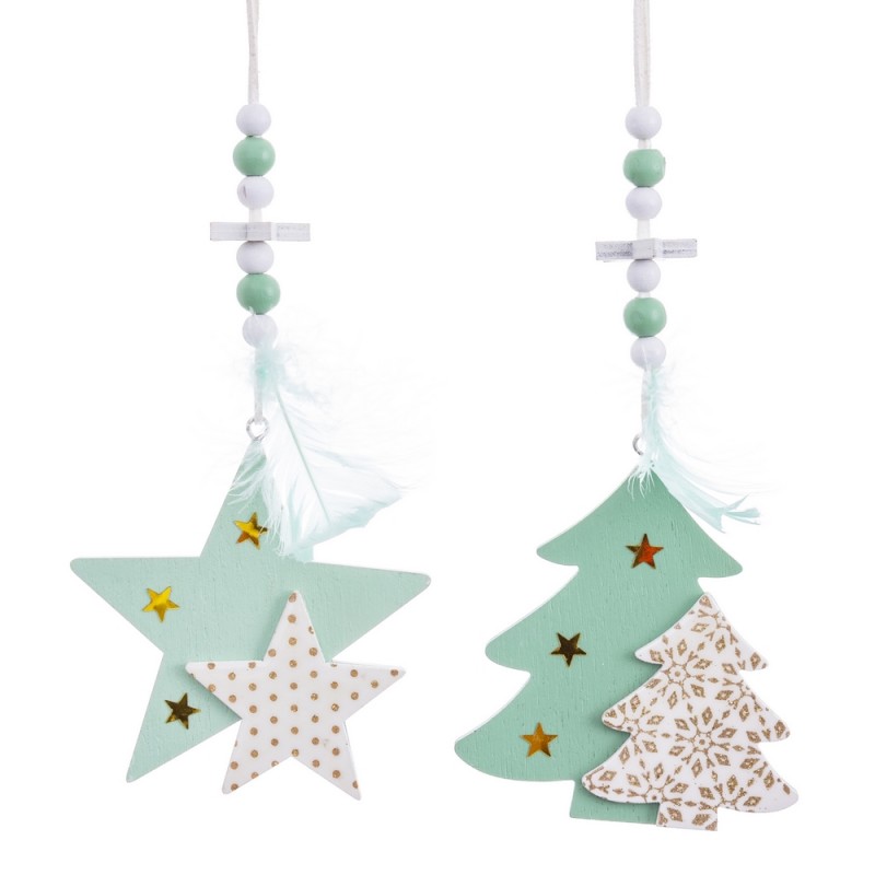 Colgantes surtidos para la navidad de madera