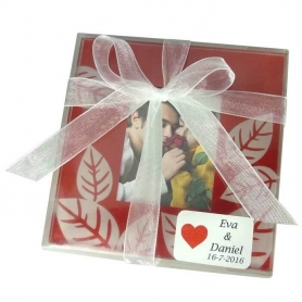 Posavasos personalizados para detalles de bodas