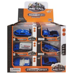 Vehículos de policía de juguete de niños en metal