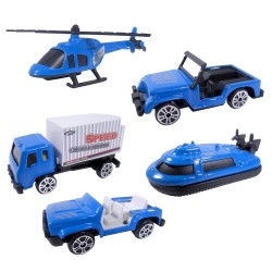 Vehículos de policía de juguete de niños en metal