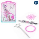 Varita pulseras y uñas. juego de accesorios de belleza para niñas