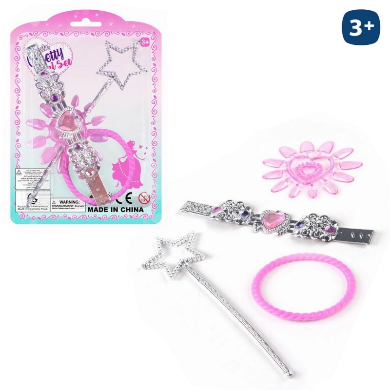 Varita pulseras y uñas. juego de accesorios de belleza para niñas