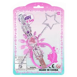 Varita pulseras y uñas. juego de accesorios de belleza para niñas