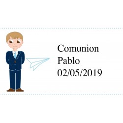Nocilla personalizada con adhesivo niño comunión