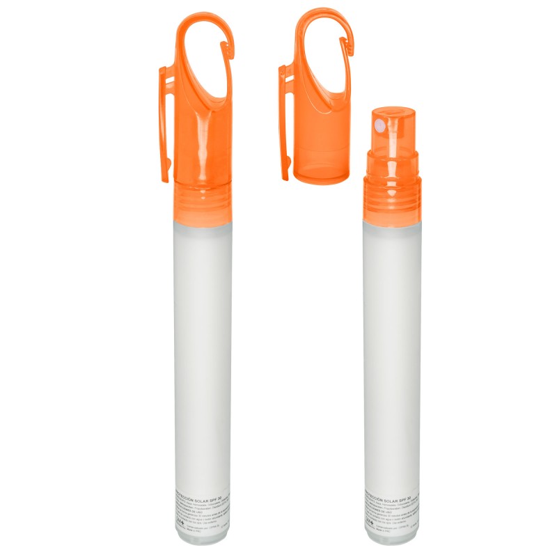 Crema solar con mosquetón para transportar