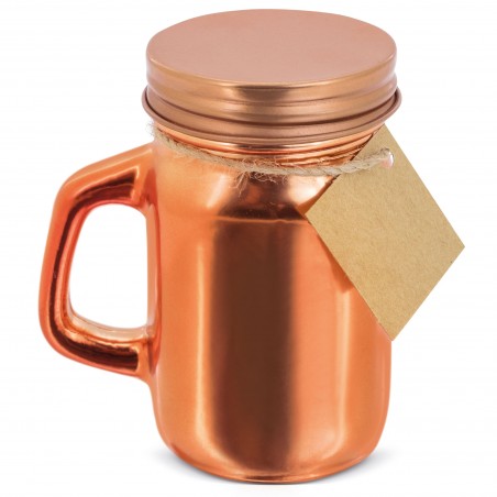 Vela aromática de canela en jarra con tapadera