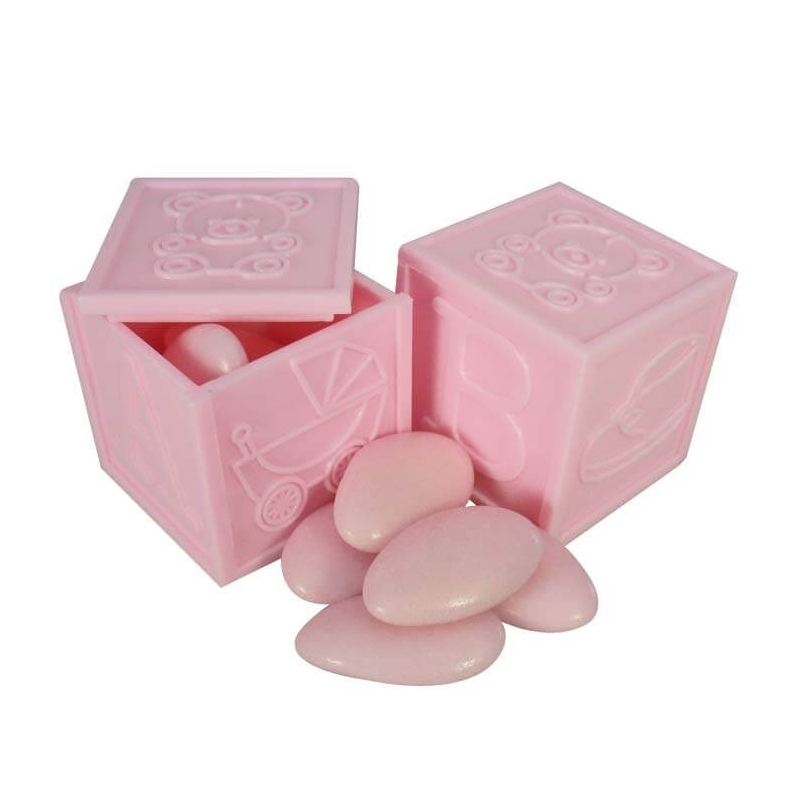 Caja con motivos bebé rellena de peladillas