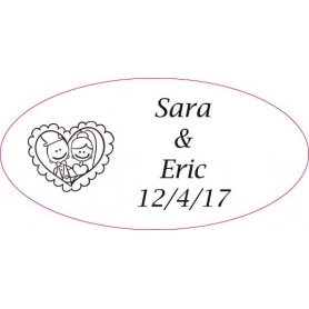 Etiquetas corazón blanco