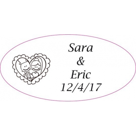 Etiquetas corazón blanco