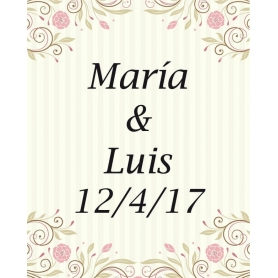 Etiquetas adhesivas grandes decoradas