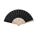 Abanicos de colores de madera negro