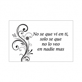 Tarjeta con frase
