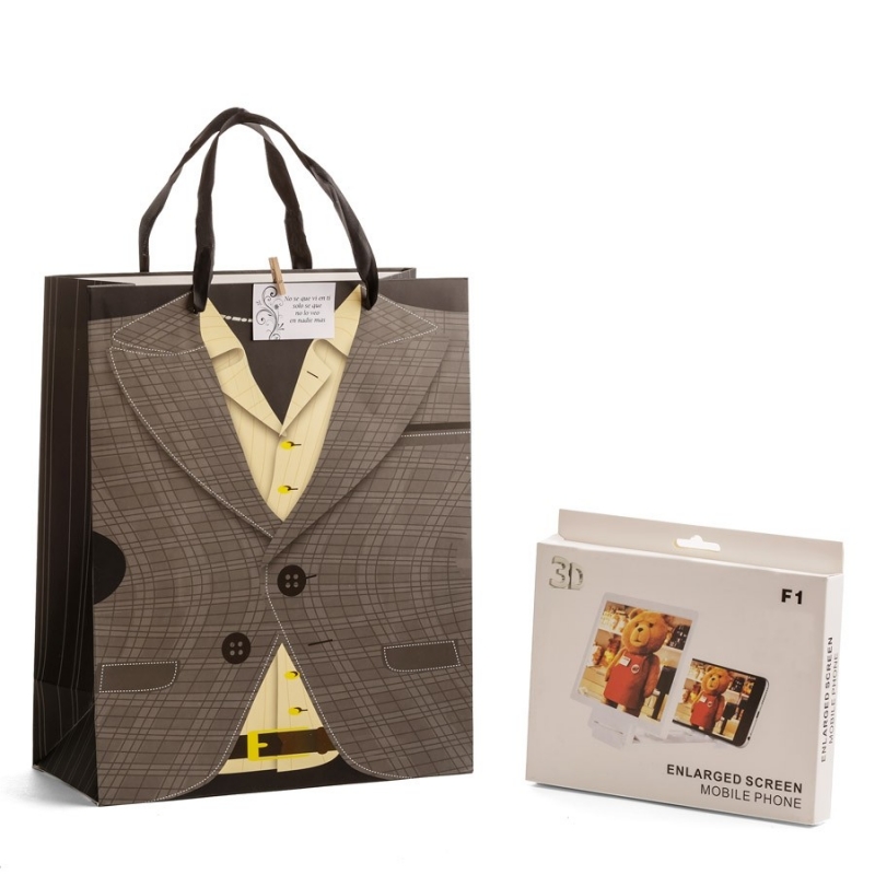 Portafotos en bolsa de cartón para hombres