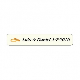 Bolígrafo personalizado para boda en cajita de corbatas