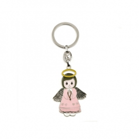 Llavero con peladillas en caja de acetato personalizada